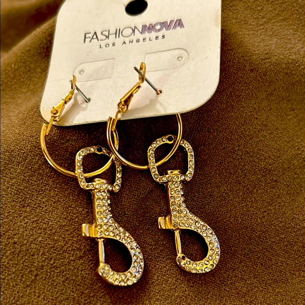 Gold and rhinestone Earrings